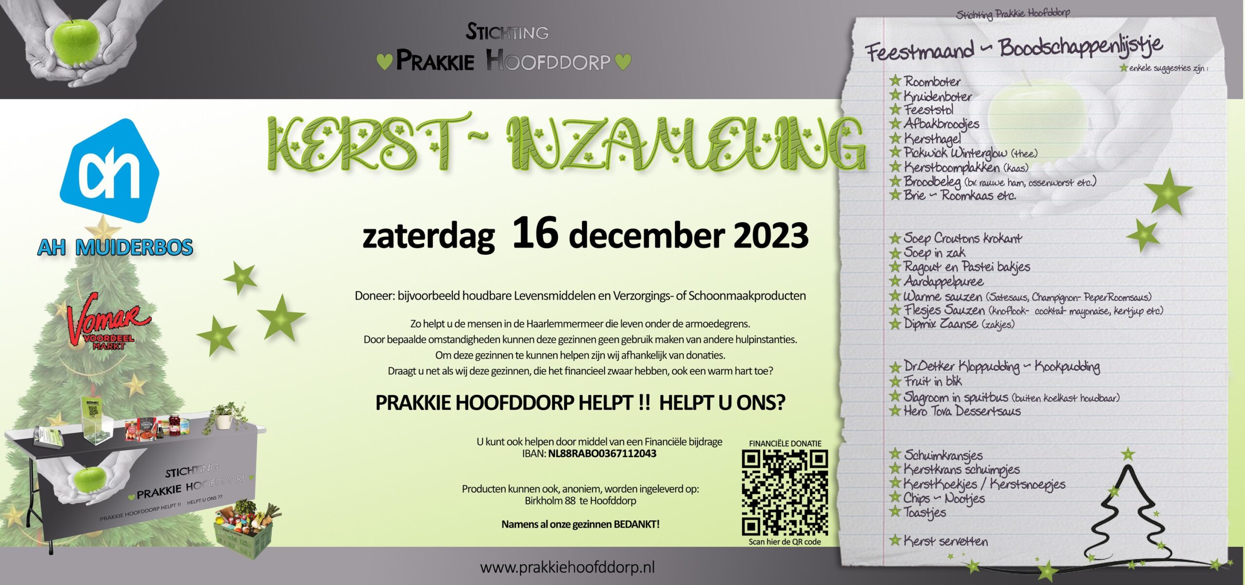 Kerst inzameling Prakkie Hoofddorp